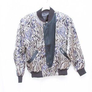 Rare Vgt 80s Sina Cova Lupo Di Mare Yacht Club Bomber Jacket Sz 46 Made in Italy